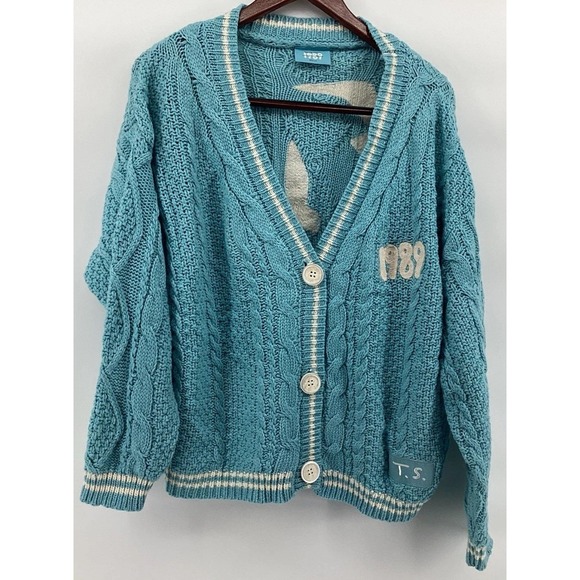 Taylor Swift Sweaters - Taylor Swift 1989 Cardigan Taylor's Version Limited Edition MD/LG - Light Blue